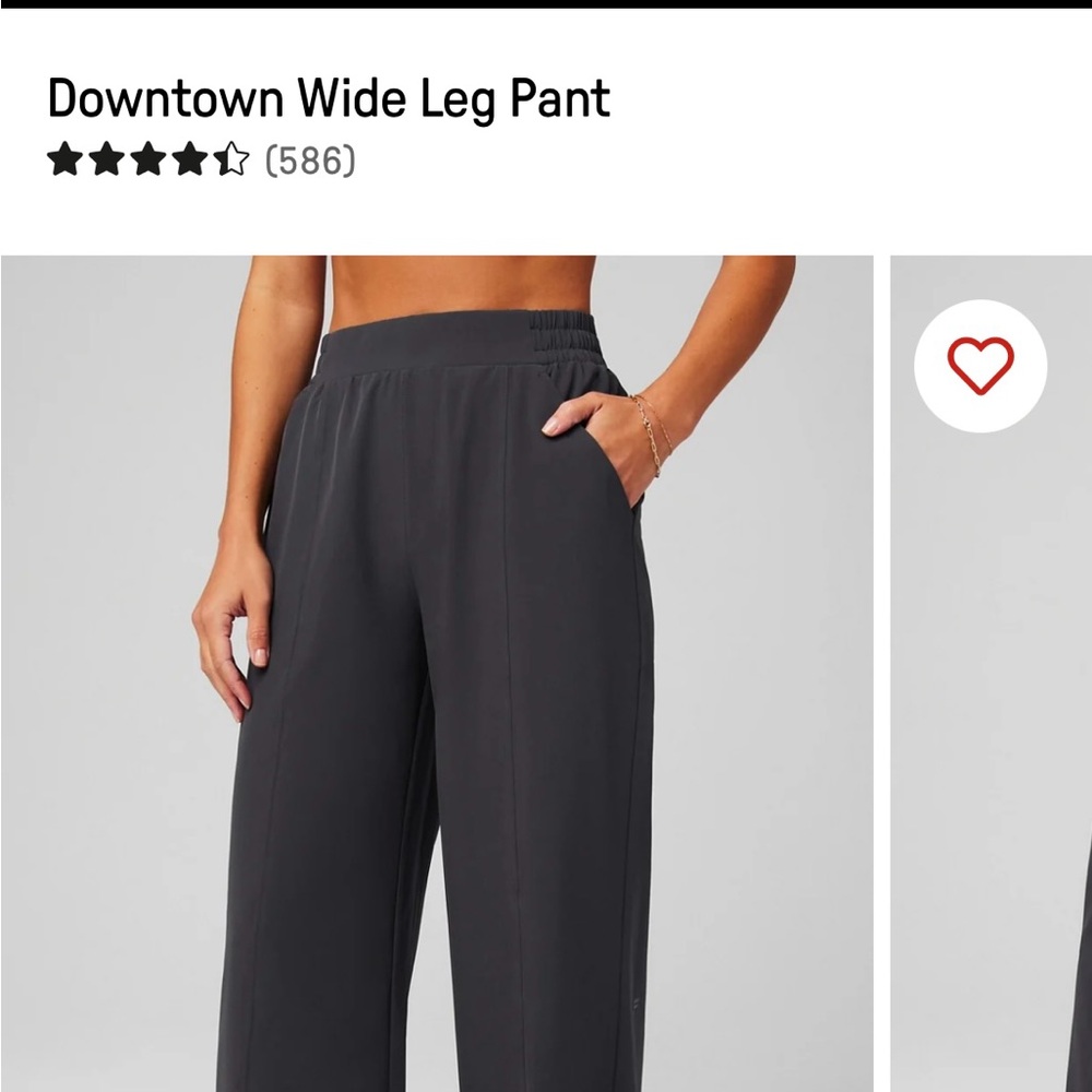 Fabletics Grey Downtown Wide Leg Pant